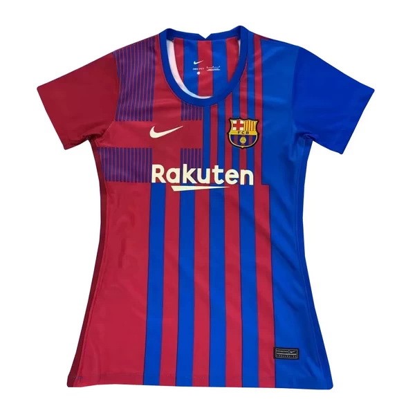 Camiseta Barcelona 1ª Mujer 2021 2022 Azul Rojo